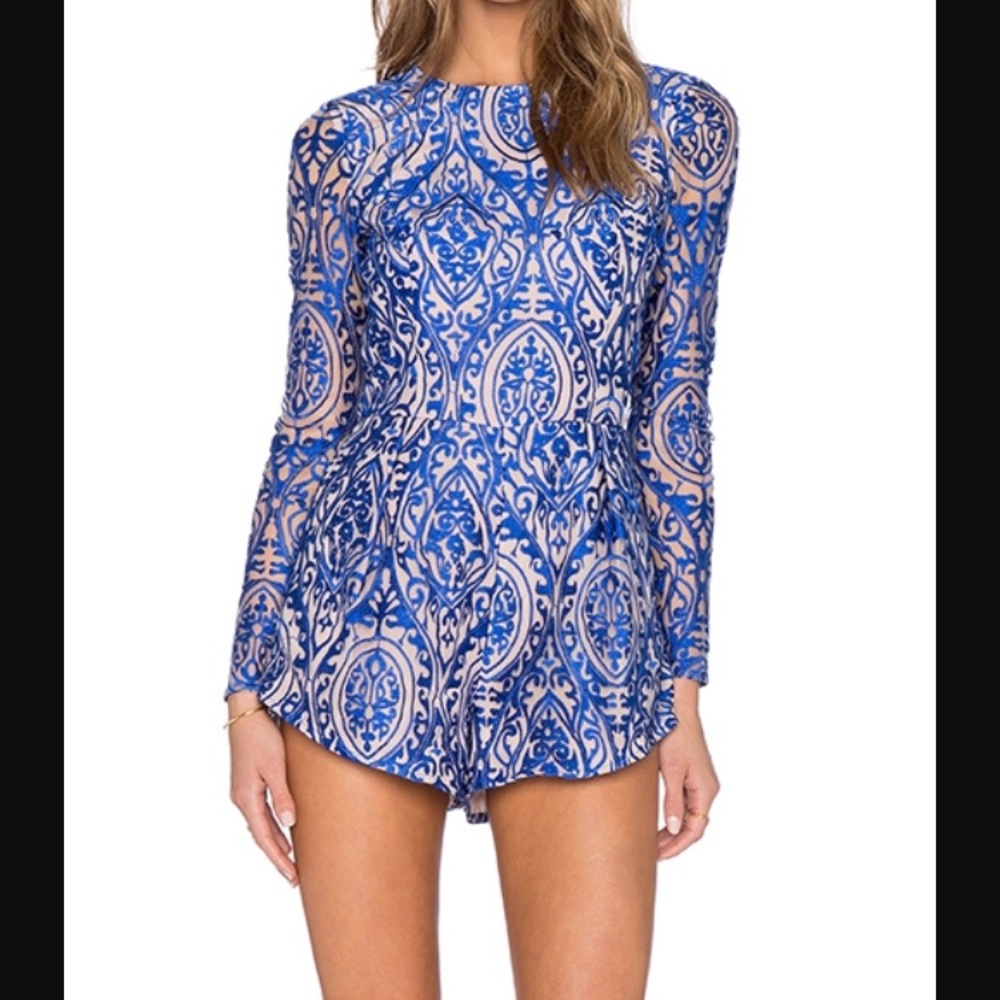 NWT Jetset Diaries sunset romper in Majorelle