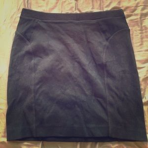 Black jersey miniskirt with sheer panels