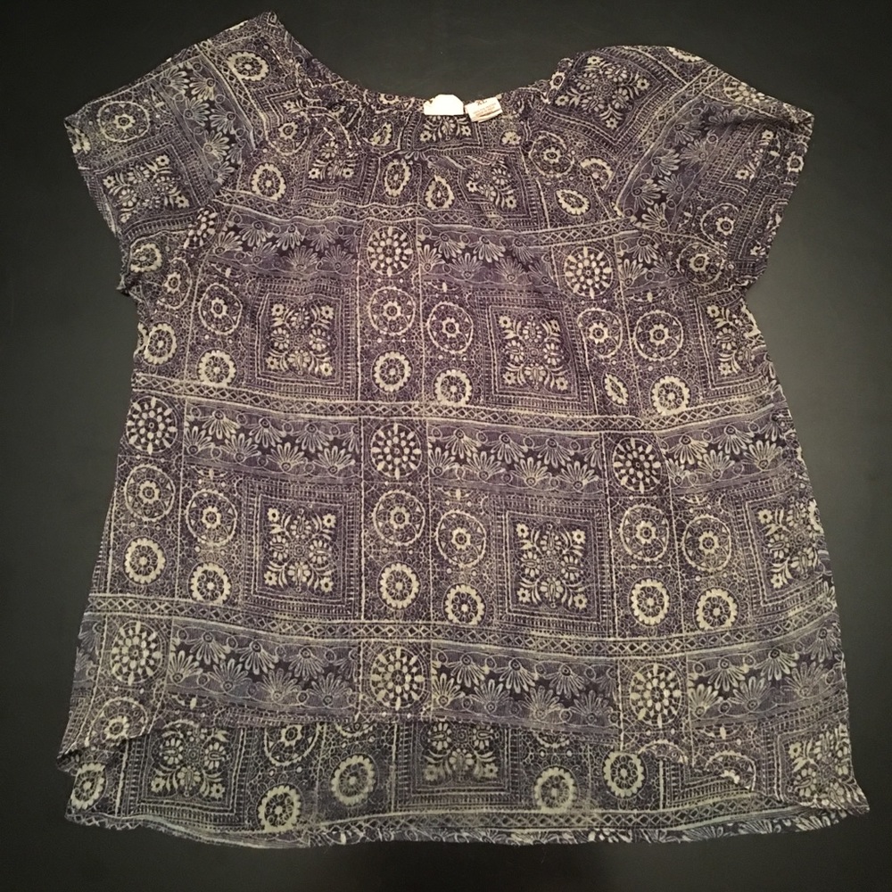 Mudd sheer flowy crop top