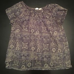 Mudd sheer flowy crop top