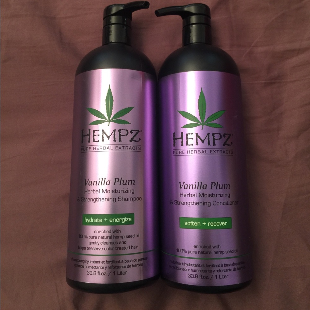 Hempz Vanilla Plum Shampoo & Conditioner Liter Duo