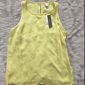 J Crew Yellow Silk Tank Sleeveless Blouse