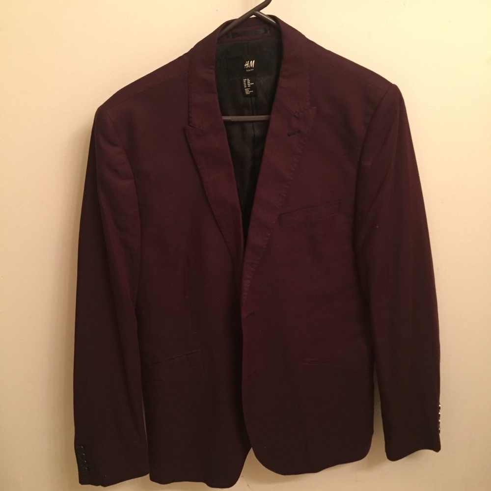 Men's H&M 42R Burgundy Blazer