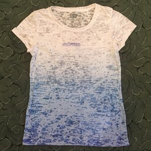 SALE #Inspired blue burnout work out t shirt, EVCR
