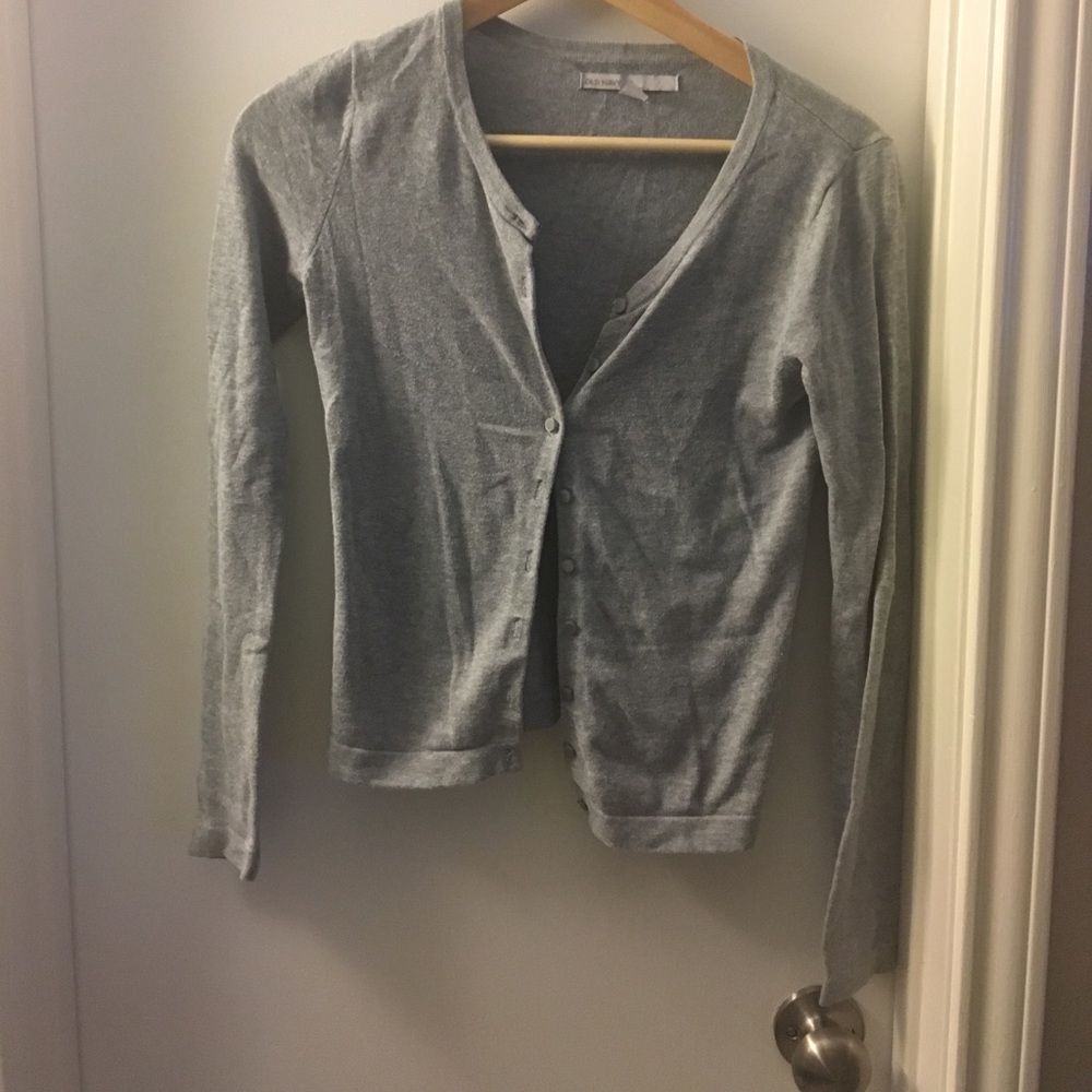 Heather gray XS cardigan from Old Navy