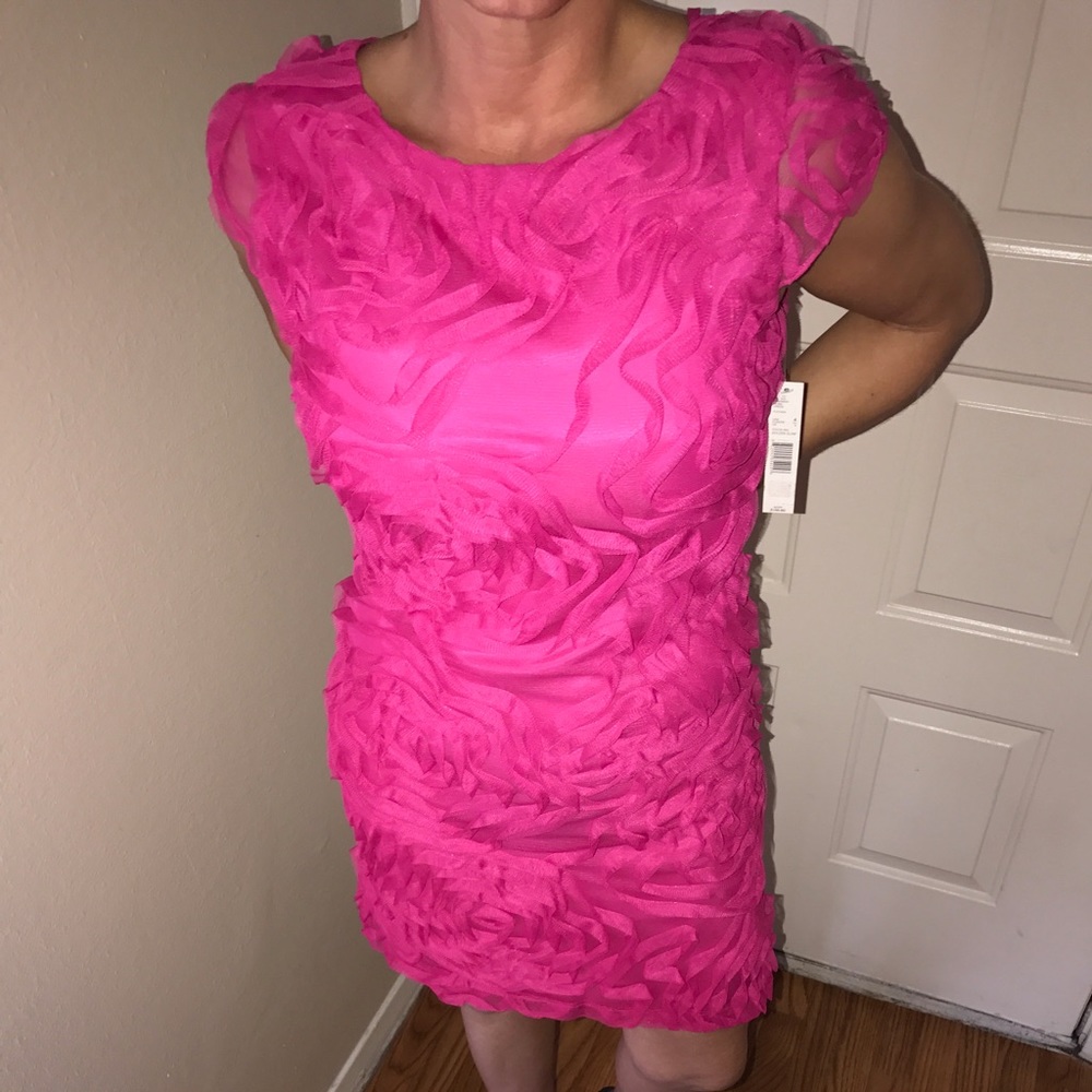 NWT Antonio Melani fushia pink rose dress SZ 4