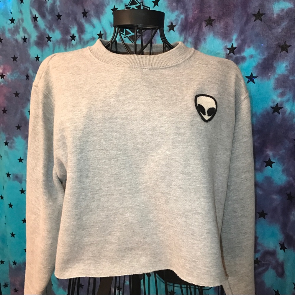 Alien Crop Sweatshirt