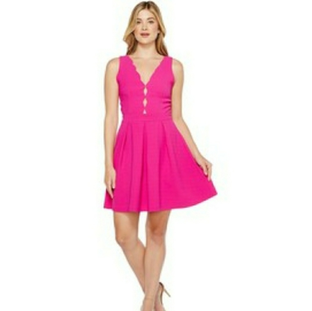 NWT Adelyn Rae fit and flare hot pink dress