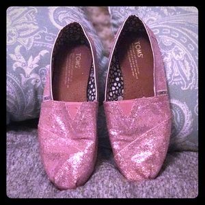 ✨ Pink Glitter Classic Toms💕