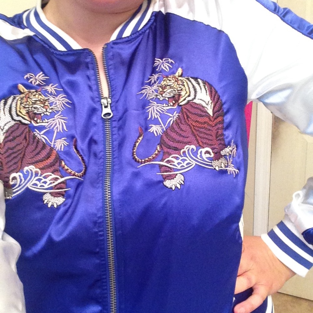 🐯🔷Blue Chinese tiger track jacket
