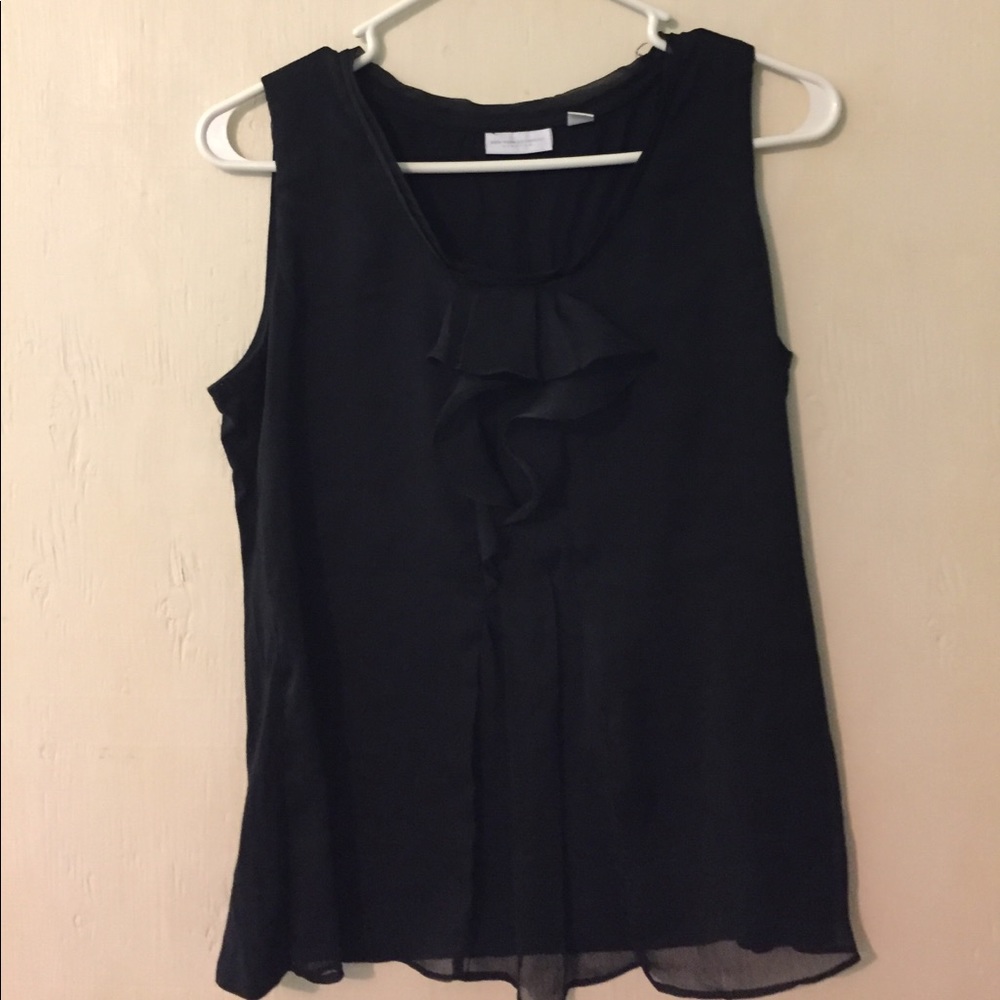 Black shell with ruffle