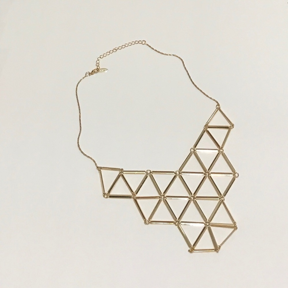 Natasha Brand gold tone triangle necklace