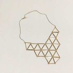 Natasha Brand gold tone triangle necklace