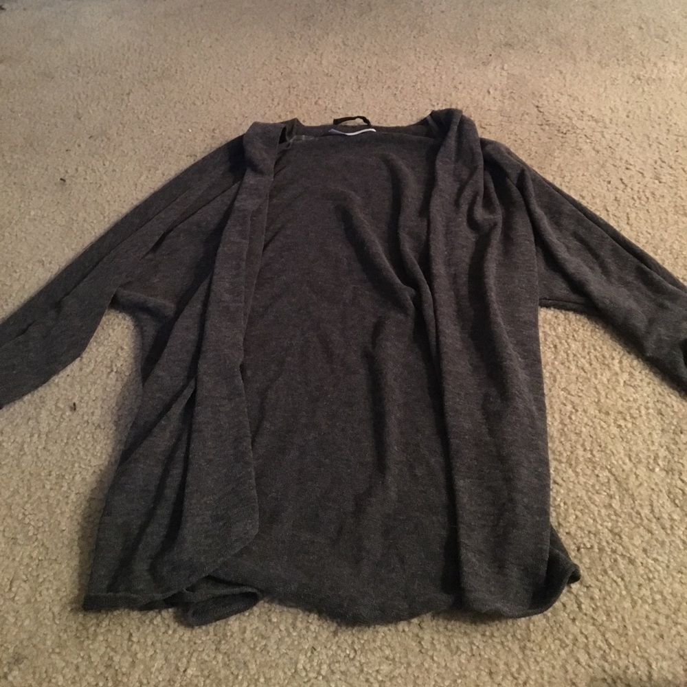 Gray cardigan