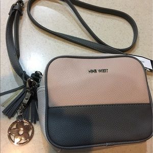 NWT NINE WEST PINK AND GREY BAG