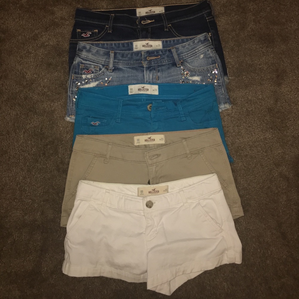 Hollister shorts - 5 pair lot - size 00 / w23