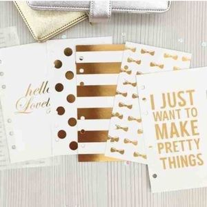 Gold foil planner dividers