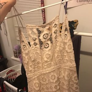 Cream crochet free people dress worn once