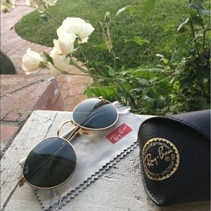 Ray-ban round metal glasses