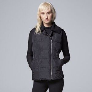 Vera Wang Sherpa Collar Puffer Vest