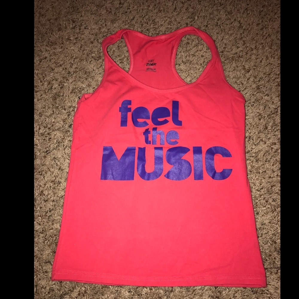 Zumba Racerback feel the music