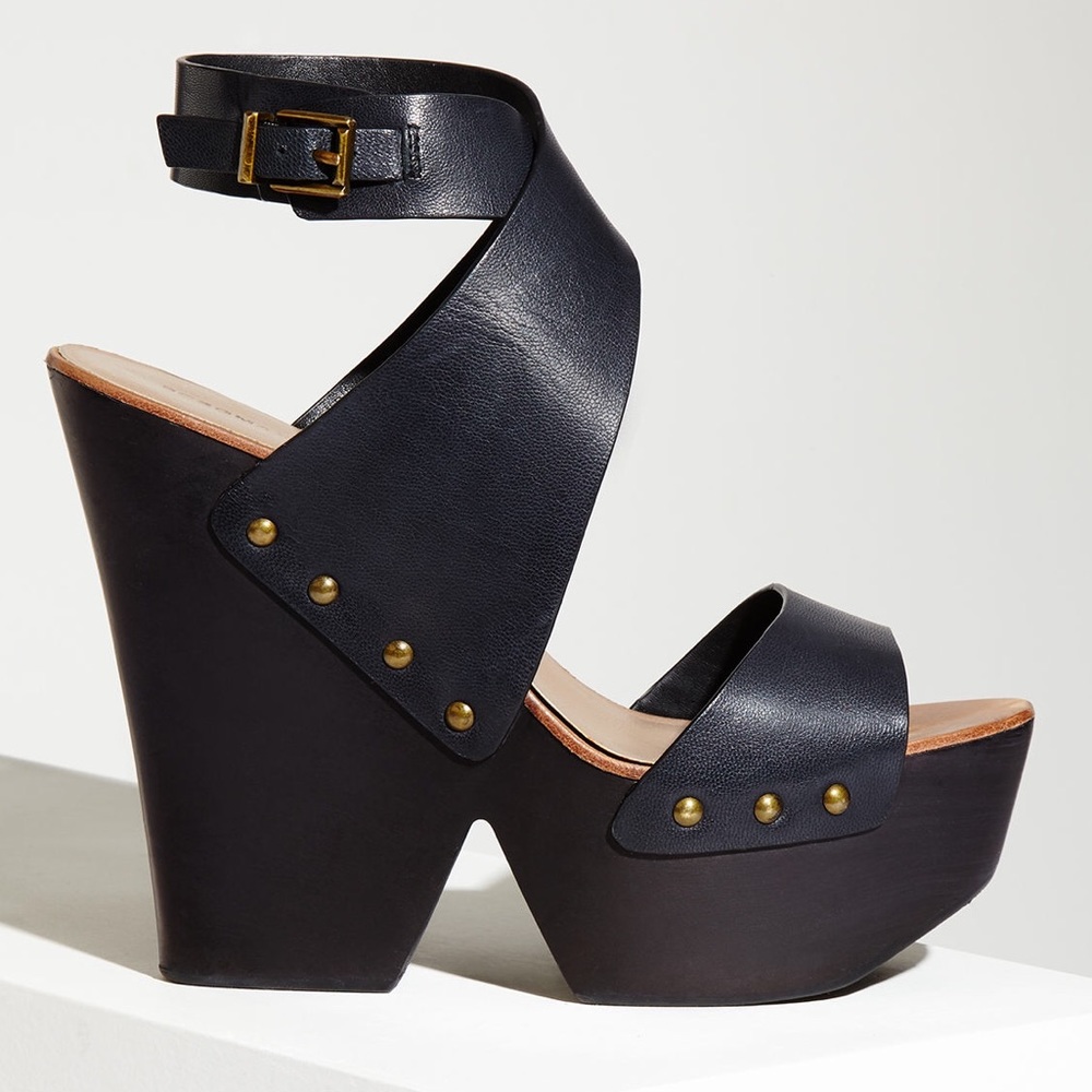 Black Jenessa Leather Day Sandals Black