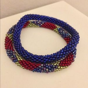 Nepal Glass Bead Bracelets