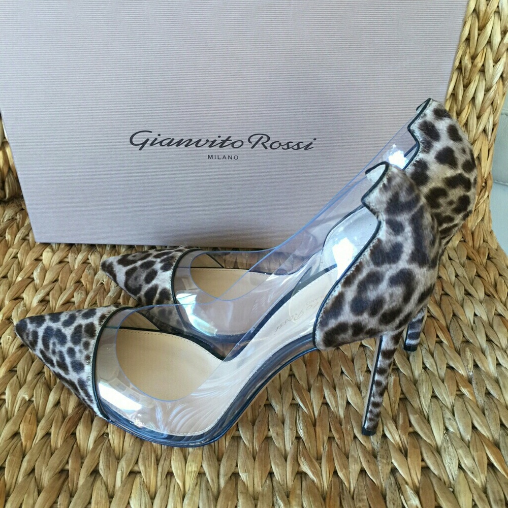 ❤️SOLD!❤️Gianvito Rossi Plexi Hair Calf Pumps 40.5 - Picture 5 of 8