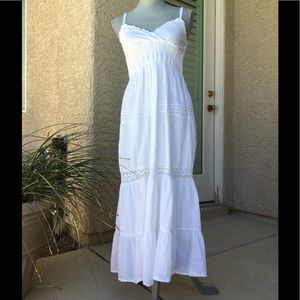 Cotton eyelet maxi dress