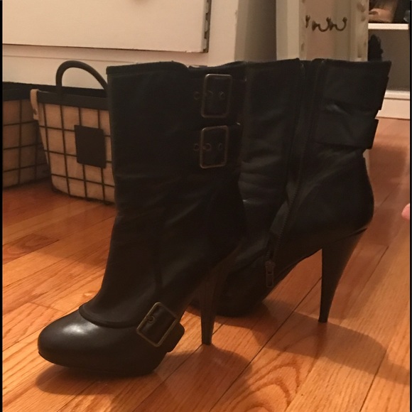 Black Aldo sexy heeled boots - Picture 1 of 5