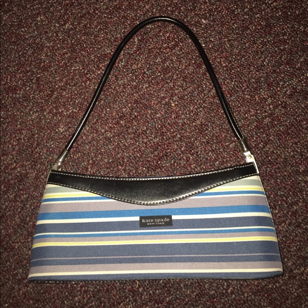 Kate Spade Blue Striped Purse