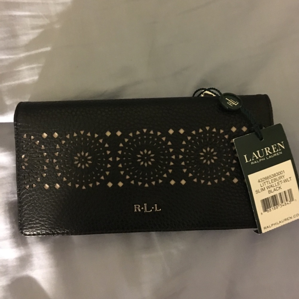 Lauren Ralph Lauren black littlebury slim wallet
