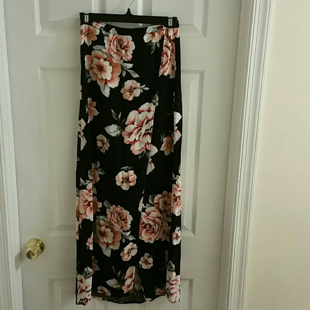 Long split skirt
