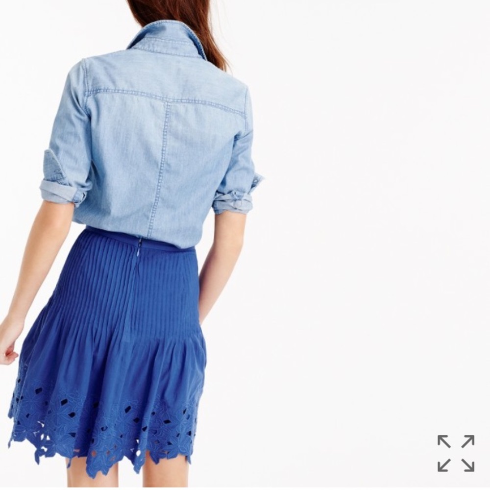 J.CREW Eyelet floral mini skirt - Picture 3 of 8
