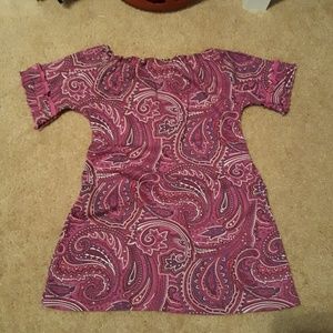 Burgundy paisley dress