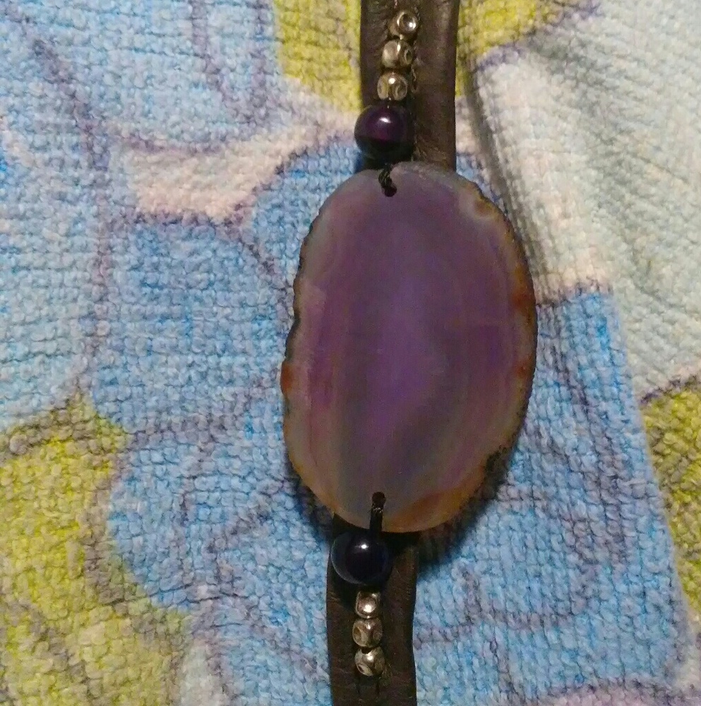 Leather bracelet/anklet