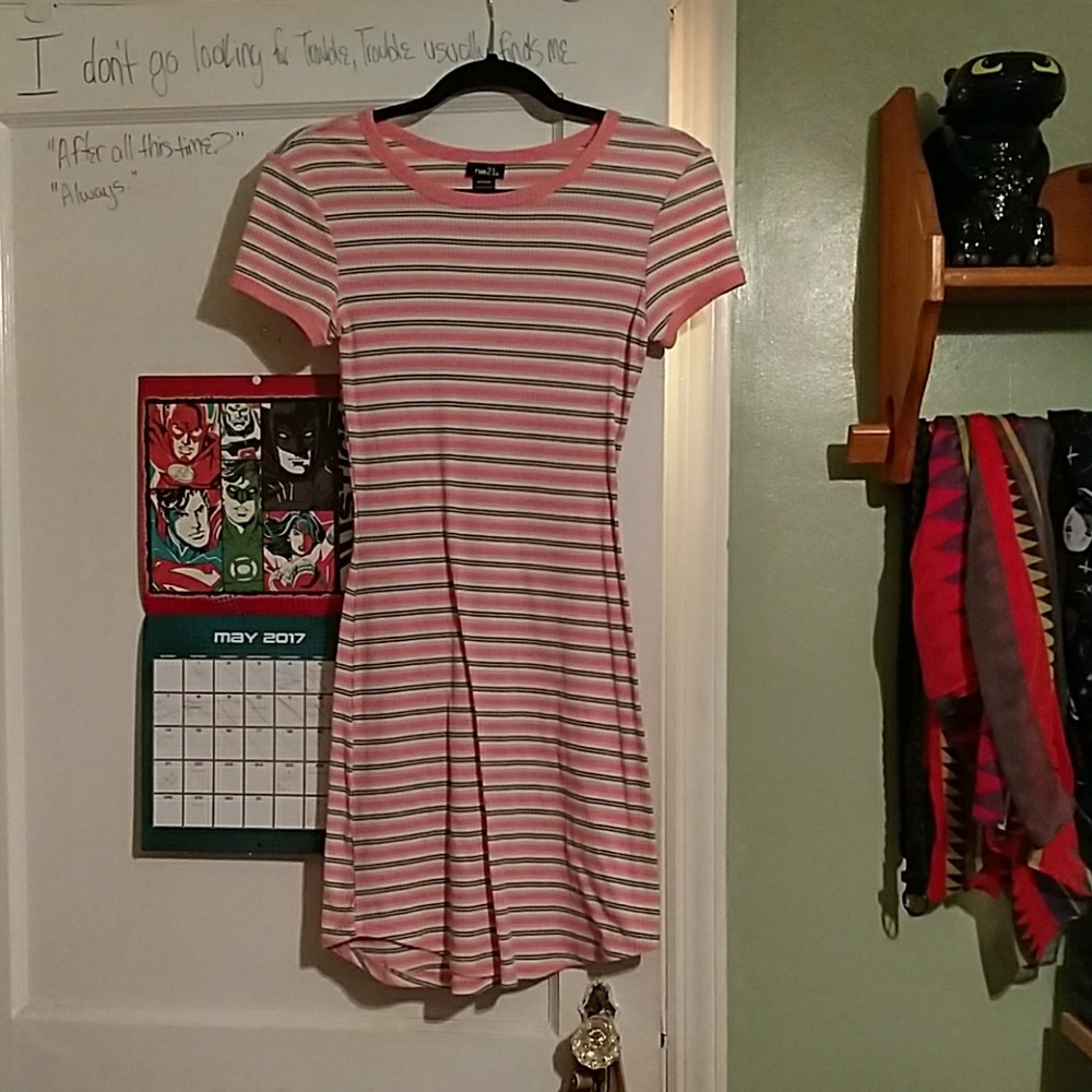 Pink striped dress