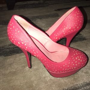 SOLD Fun hot pink heels!