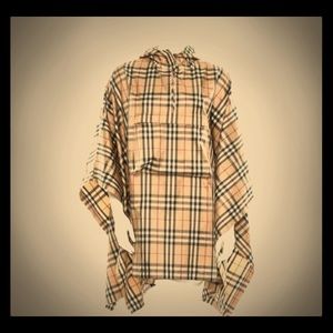 Never Worn! Burberry Nova Check Plaid Poncho!