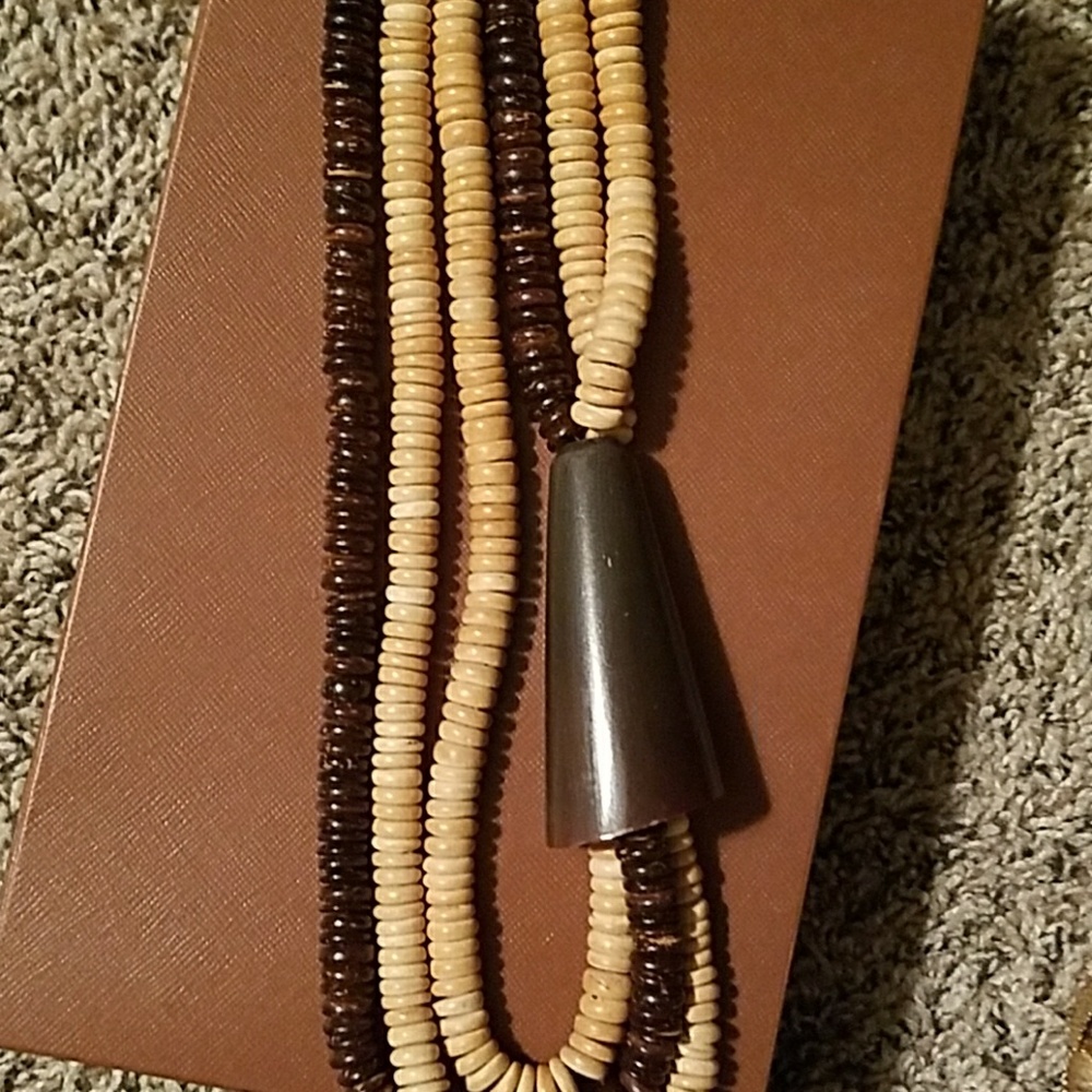 Brown beaded necklaces
