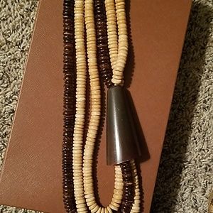 Brown beaded necklaces