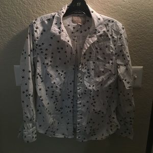 Banana Republic Dove print button down