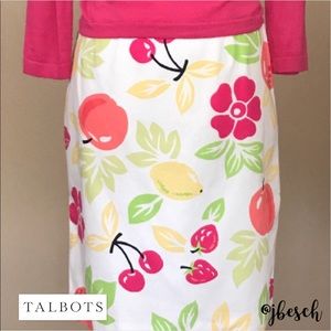 Talbots Fruit Skirt