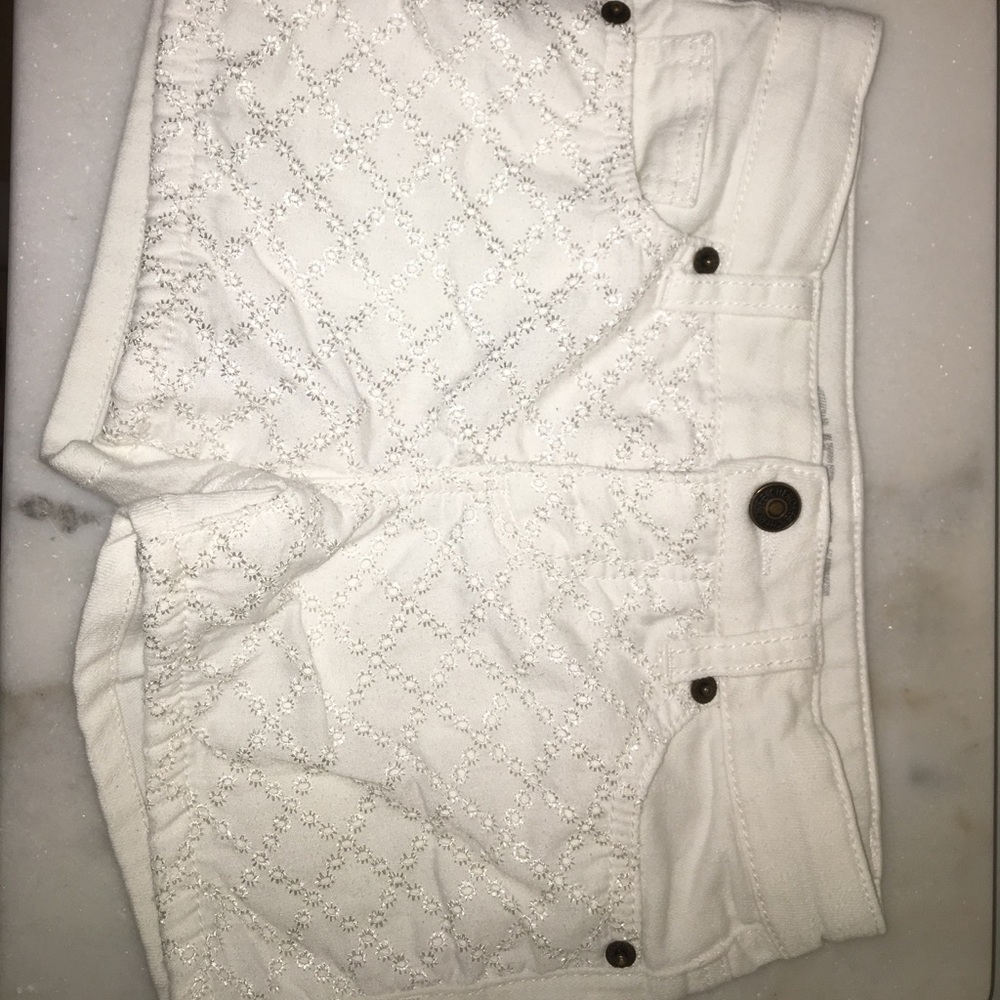 White Jean Shorts