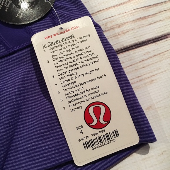 NWT lululemon luon purple jacket Sz: 4 - Picture 6 of 8