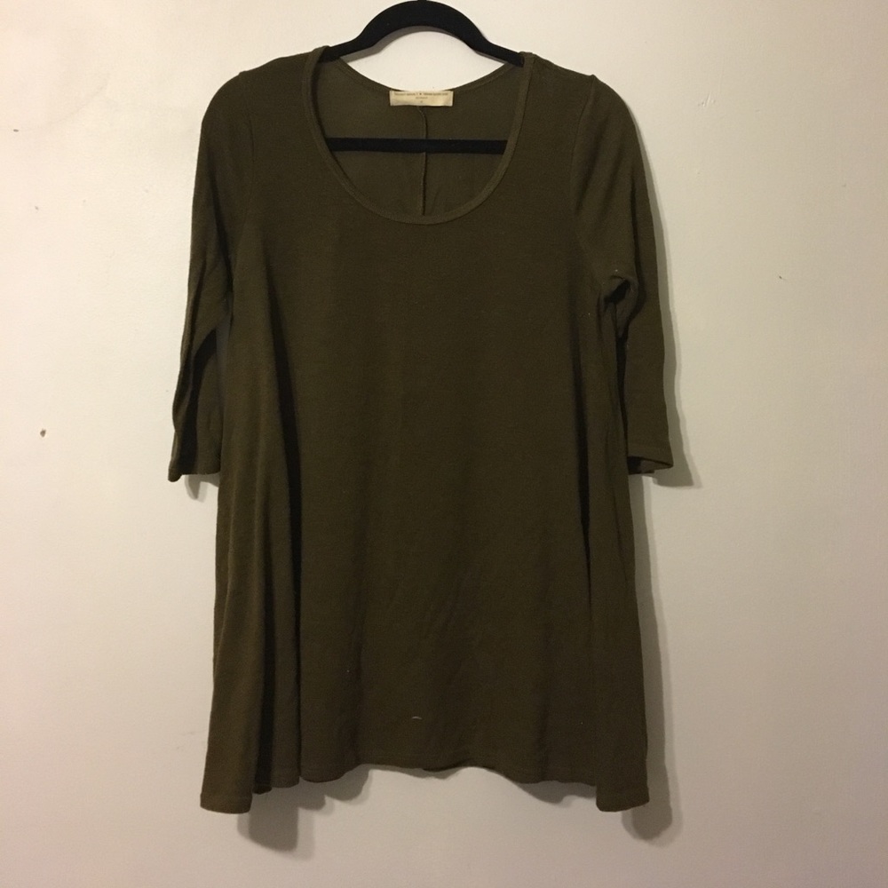 Project Social T olive sweater tunic