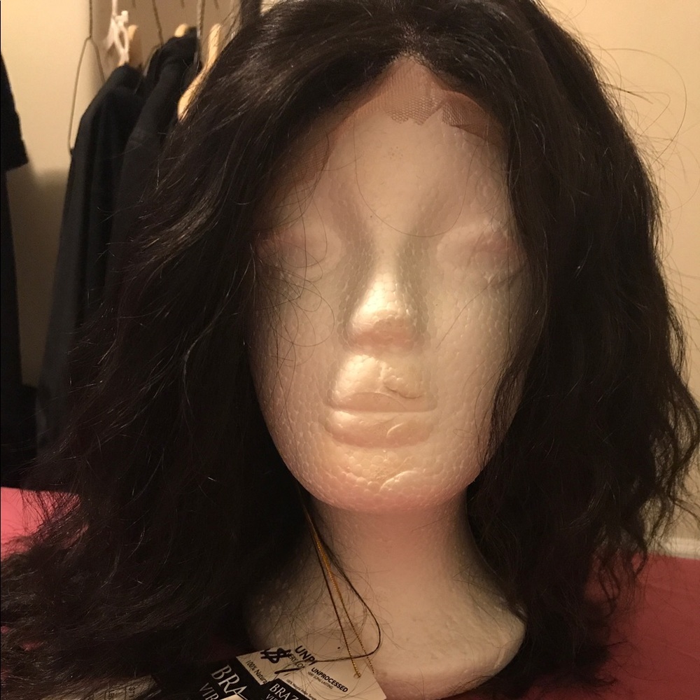 Lace Frontal 18" Brazilian human hair wig