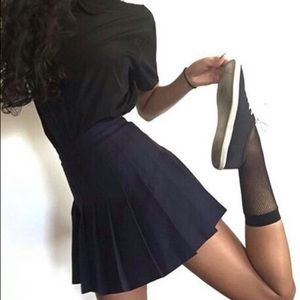 American Apparel navy blue tennis pleated skirt