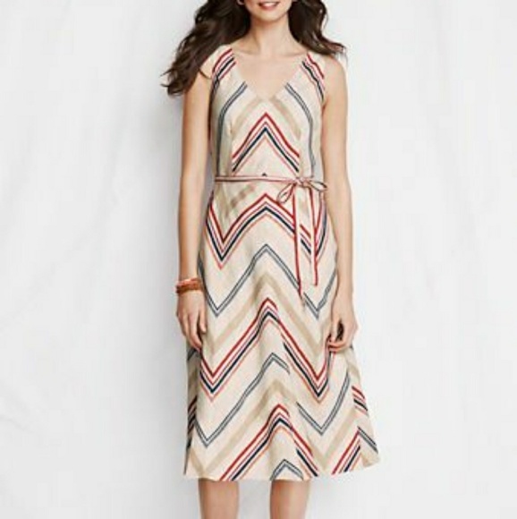 lands end linen dress