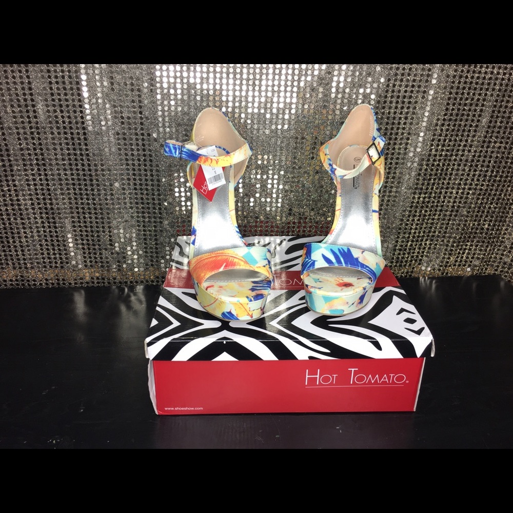 Tropical Strappy Heels❤️ SZ 12M BRAND NEW!